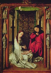 The Nativity, venstre fløy av en triptyk, ca. 1496